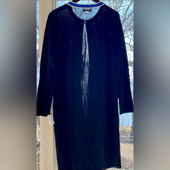 New Calvin Klein medium clasp at neck blazer. Navy with royal blue white trim. - Picture 2 of 4